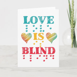 Love Is Blind Braille Hearts Card