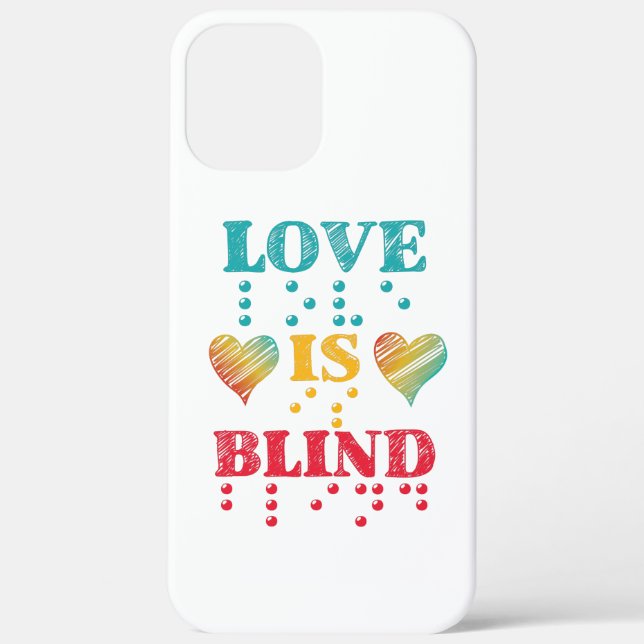 Love Is Blind Braille Hearts Case-Mate iPhone Case (Back)