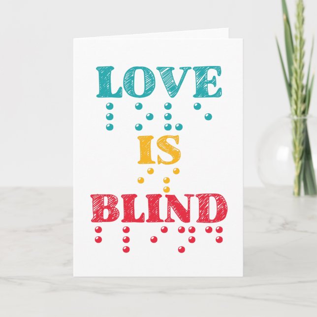 Love Is Blind Braille Holiday Card (Front)