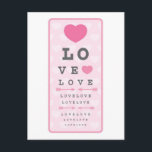 Love Is Blind Postcard<br><div class="desc">valentines day love is blind eye chart © and ® Bigstock® - All Rights Reserved.</div>