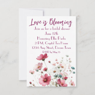 Love is Blooming Bride To Be Floral Invitation