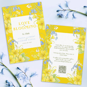Love is blooming spring wedding details QR Enclosure Card