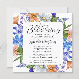 Love is Blooming Wildflower Bridal Shower Invitation
