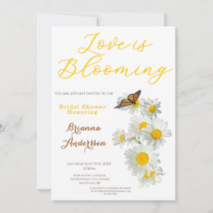 Love Is Blooming Wildflower Daisy Bridal Shower Invitation