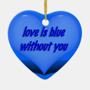 Love is Blue.... Ceramic Tree Decoration