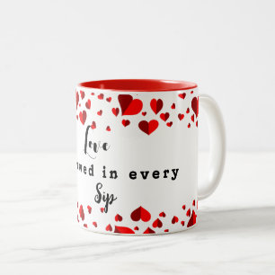 Love is brewed in every sip Two-Tone coffee mug