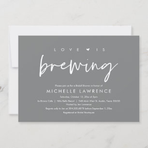 Love is brewing, Afternoon Tea Party Bridal Shower Invitation