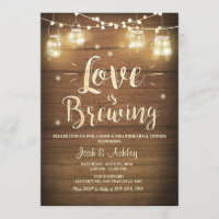 Love is Brewing BBQ Rehearsal Bridal Shower Wood