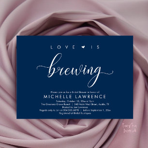 Love is brewing Beautiful Bridal Shower Beer Party Invitation