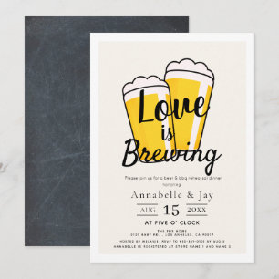 Love is Brewing Beer BBQ Rehearsal Dinner Invitation