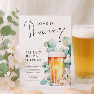 Love is Brewing Beer Bridal Shower Invitation