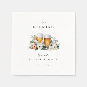 Love is Brewing Beer Bridal Shower Napkin