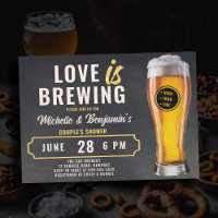 Love is Brewing Beer Couple's Coed Shower Chalk