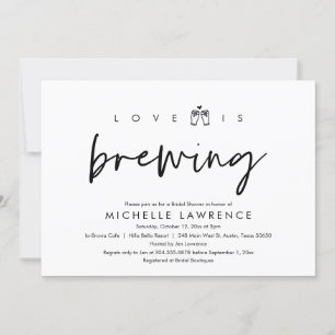 Love is brewing, Beer Party Bridal Shower Invitation