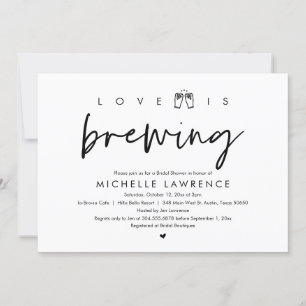 Love is brewing, Beer Party Bridal Shower Invitation