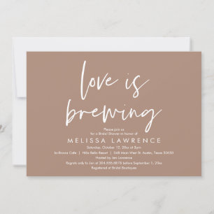 Love is brewing, Beer Party Bridal Shower Invitation