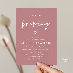 Love is brewing, Beer Party, Bridal Shower Invitation