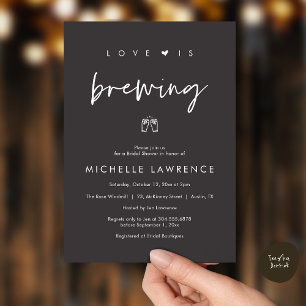 Love is brewing, Beer Party, Bridal Shower Invitation