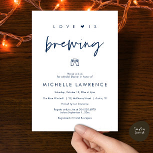 Love is brewing, Beer Party,  Bridal Shower Invitation