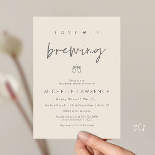 Love is brewing, Beer Party,  Bridal Shower Invitation
