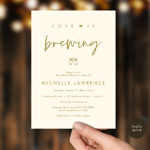 Love is brewing, Beer Party, Bridal Shower Invitation