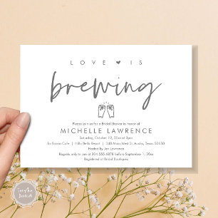 Love is brewing, Beer Party Bridal Shower Invitation