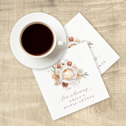 Love is Brewing Boho Rustic Floral Bridal Shower Napkin