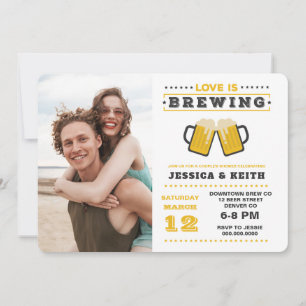 Love Is Brewing Brewery Couple's Wedding Shower Invitation