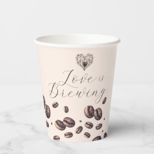 Love Is Brewing Bridal Shower Coffee Cups