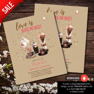Love Is Brewing BRIDAL SHOWER Coffee Muffins INVIT