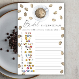 Love is brewing Bridal shower emoji pictionary