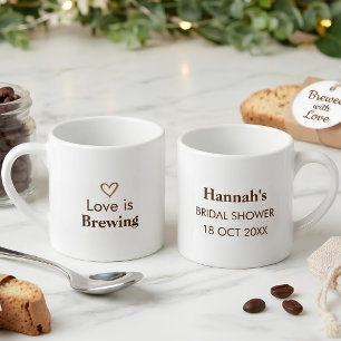 Love is Brewing Bridal Shower Espresso Mug Favor