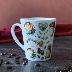 Love is Brewing Bridal Shower Gifts Latte Mug