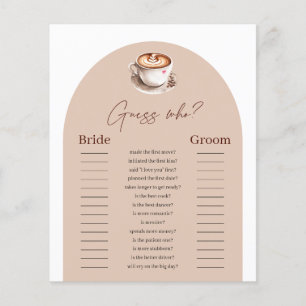 Love is Brewing Bridal Shower Guess Who Game