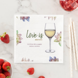 Love is brewing Bridal Shower Napkin