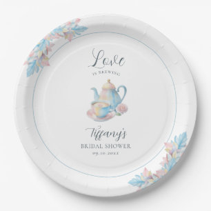 Love is Brewing Bridal Shower Paper Plate
