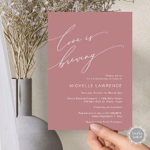 Love is Brewing, Bridal Shower Party Celebration Invitation