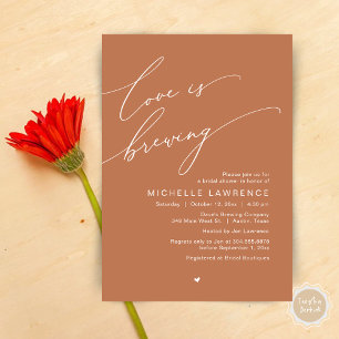 Love is Brewing, Bridal Shower Party Celebration Invitation