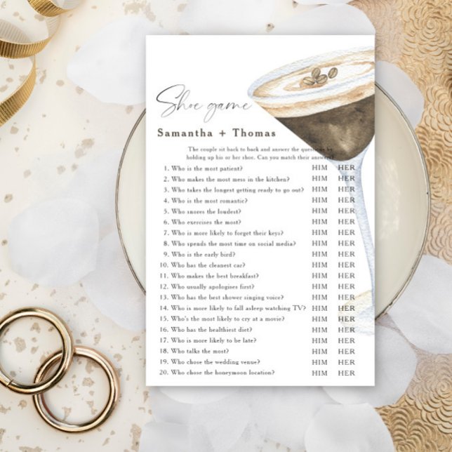 Love is brewing bridal shower Shoe game (Creator Uploaded)