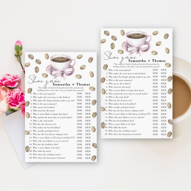 Love is brewing bridal shower Shoe game (Creator Uploaded)