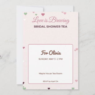 Love is Brewing Bridal Shower Tea Party Invite