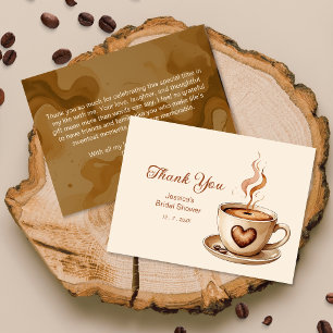 Love is Brewing Bridal Shower Thank You Card