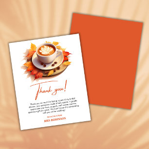 Love is Brewing Bridal Shower Thank You Card