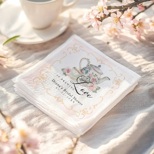 Love is Brewing Bridal Shower – Vintage Floral Napkin