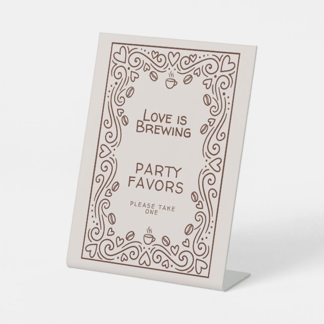 Love Is Brewing Bridal Shower Welcome Sign (Front)