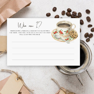 Love is brewing Bridal shower Who am I game Stationery