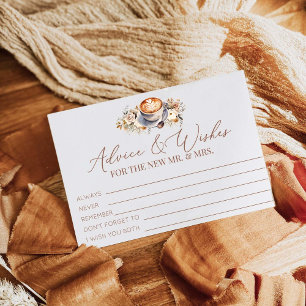 Love Is Brewing Coffee Advice and Wishes  Enclosure Card