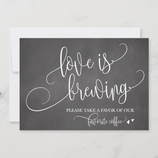 Love Is Brewing Coffee Bar Wedding Sign (Front)