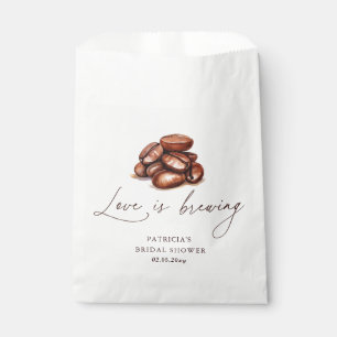 Love is Brewing Coffee Beans Bridal Shower Favour Bags