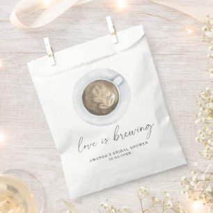 Love is brewing Coffee Bridal shower Favour Bags